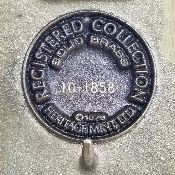 Vintage 1979 Kansas Solid Brass Belt Buckle Heritage Mint Ltd Oil Wheat 10-1858 - Picture 7 of 10